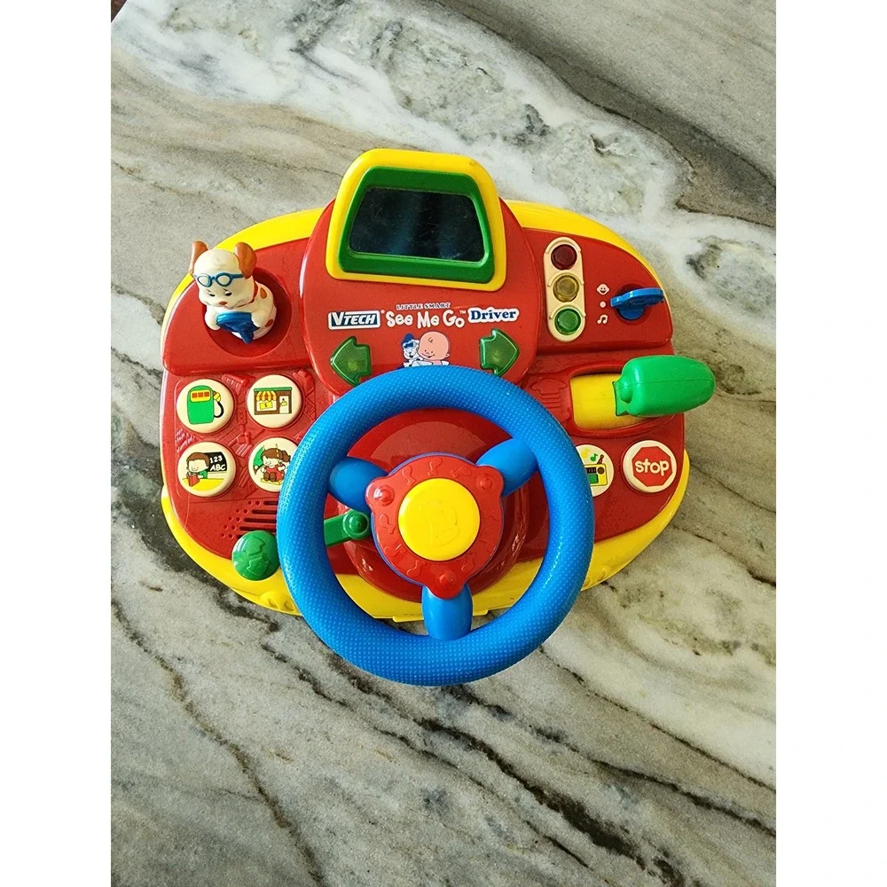 VTech Little Smart See Me Go Driver Interactive Steering Wheel Toy WORKS